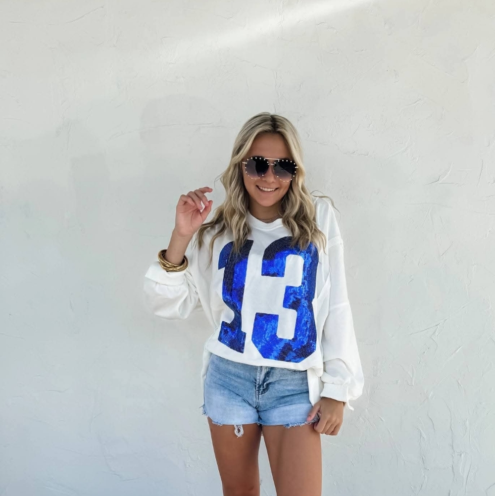 Women's💙Lucky #13 Graphic Sweatshirt